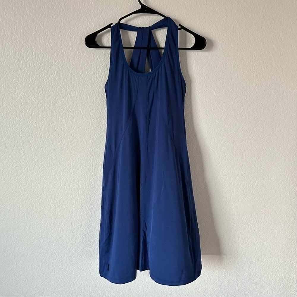 Lole Blue Athletic Racerback Midi, Golf, Pickleball, Tennis Casual Dress